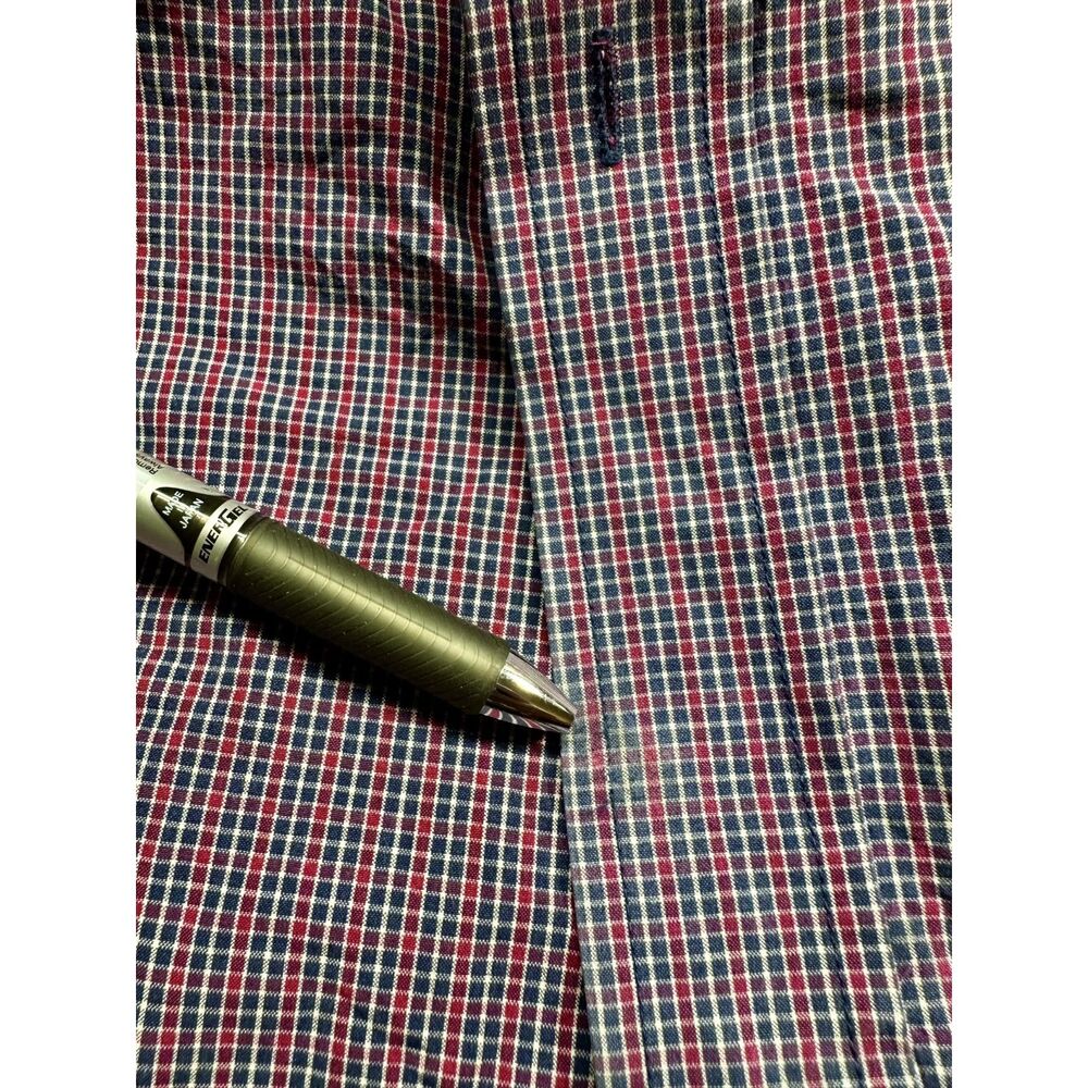 Ariat Pro Series Red White & Blue Plaid Button Up Western Shirt Men's XL - Picture 14 of 14